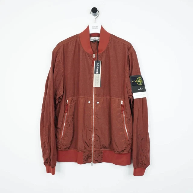 STONE ISLAND RED Nylon Metal Watro Bomber Jacket RRP £850