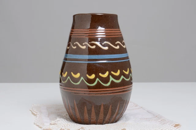 Jarrón cerámica estilo rústico La Bisbal Vintage Spanish ceramic vase
