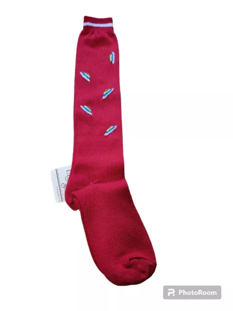 Vintage Parklane Women's Long Socks Size 9-11 Fashion Red Tube