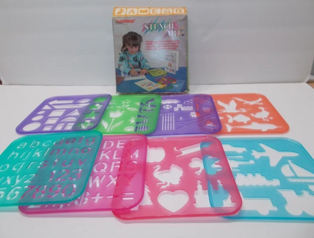 Kit de arte de plantilla Tupperware Tuppertoys 1987 de colección conjunto completo
