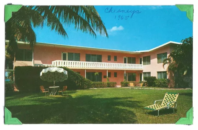 Fort Lauderdale Florida FL Postcard Fiesta Apartments