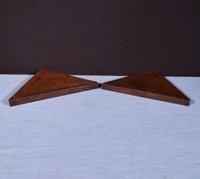 *Pair of Gothic Carved Architectural Panels/Trim in Solid Oak Wood Salvage 9