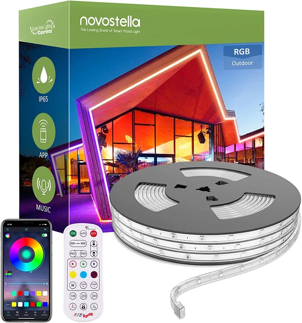 Novostella 16M Außenbereich LED Streifen Lichter wasserdicht, 52,5 Fuß Smart RGB Seil Licht,