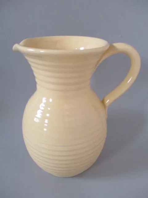 Vintage Lovatts Stoneware Art Deco Era Large Jug Pitcher Vase ~ Primrose Yellow