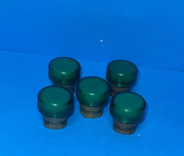 [LOT OF 5] Telemecanique ZB2BV03 Green Plain Lens Pilot Light Head