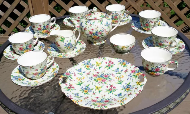 Royal Winton GRIMWADES "QUEEN ANNE" Chintz Pattern China Circa: 1936 - 20 PIECES