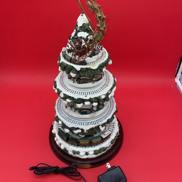 THOMAS KINKADE ANIMATED Christmas Tree w/Train Wonderland Express 145.