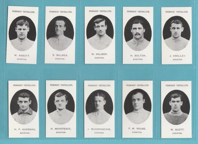Football -  Nostalgia Repros  (Of Taddy)  -  Set  Of  15  Everton  Cards