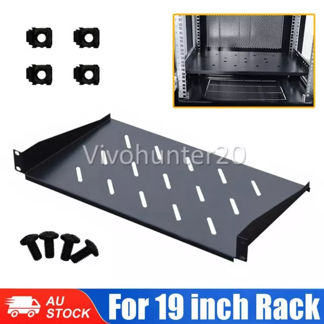 1U 1RU Cantilever Rack Shelf 250mm Deep with nuts and crews For 19 inch Rack AU