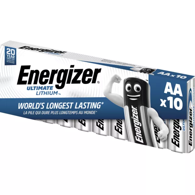 10 x Energizer Lithium Batterie AA Mignon LR6 FR6 MP3 Photo 1,5 V lose L91