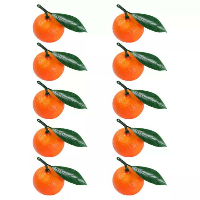 10 piezas de decoración de modelos de naranjas artificiales de espuma clementinas