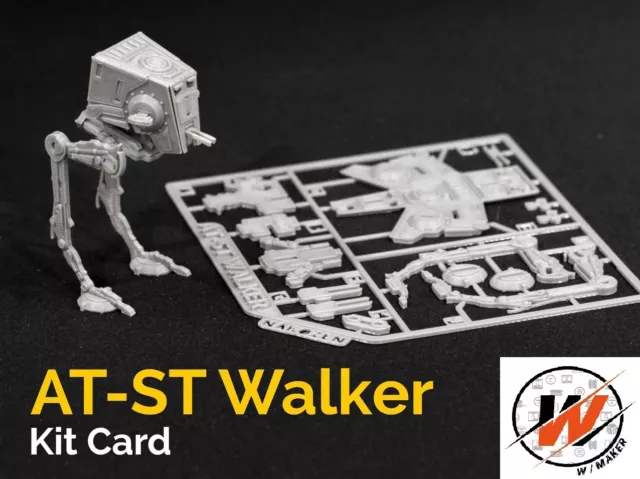 Modelisme   - STAR WARS - AT ST Walker Card à monter - Impression 3D