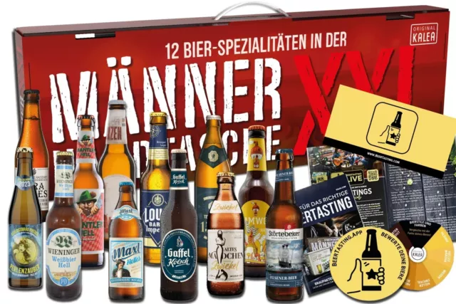 KALEA Männerhandtasche XXL, 12 Biere von Privatbrauereien aus Deutschland