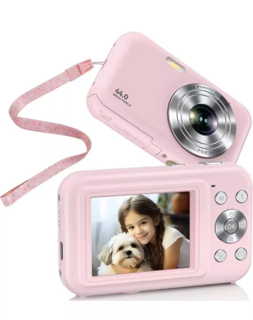 Digital Camera,Compact Cameras Digital FHD 1080P 44MP Mini Vintage Vlogging Cam-