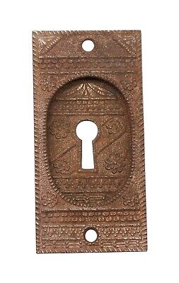 Antique Aesthetic Bronze Pocket Door Plate with Keyhole