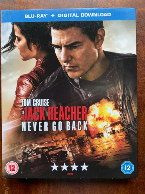 Jack Reacher Never Ir Espalda Blu-Ray 2016 Tom Cruise Acción Película Con /