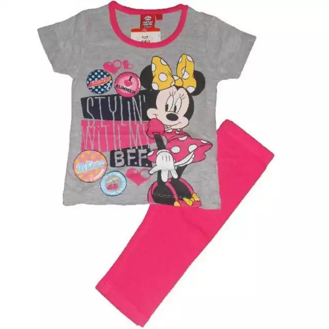 Completo bambina Disney Minnie t-shirt e capri