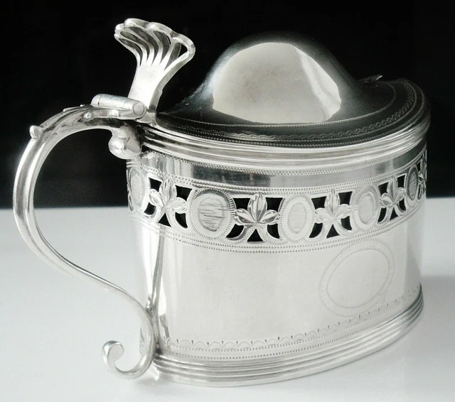 Antique Sterling Silver Mustard Pot, London 1799, Peter, Ann & William Bateman