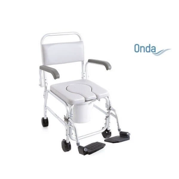 Sedia Comoda WC e Doccia in Alluminio con Ruote