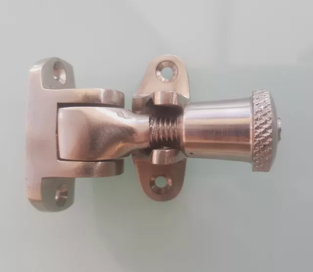 Solid Brass Satin Nickel Brighton Sash Window Fastener 49mm  Frame Twist Lock.