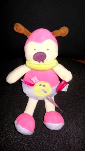 doudou peluche super activités coccinelle abeille rose BABY NAT