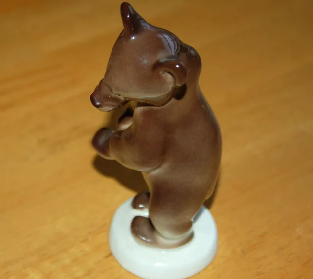 Attractive Ceramic standing brown bear which is made in the USSR 2