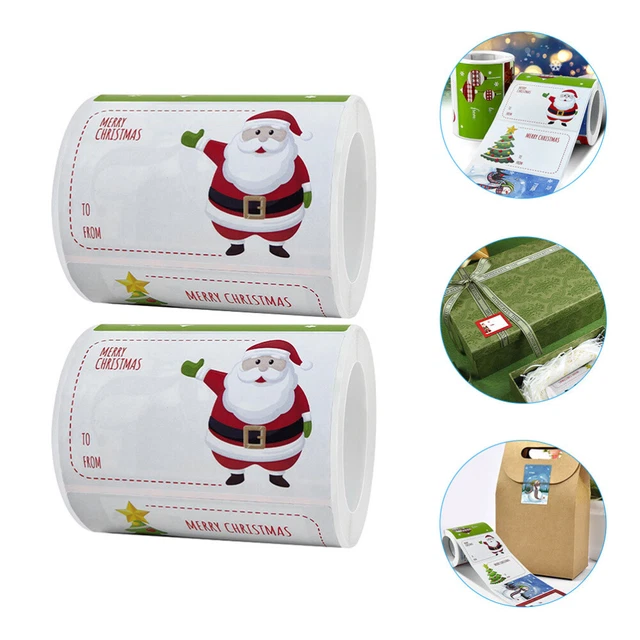2 rotoli di etichette di sigillazione regalo decalcomanie di sigillatura di nata