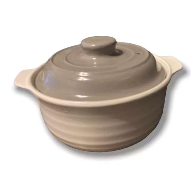 Japanese Donabe Hot Pot Clay Pot Ceramic Earthen Shabu Shabu Gray white 7.48 in