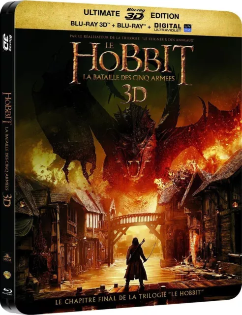 Le Hobbit  Blu-ray 3D + Blu-ray + Copie digitale Édition boîtier Metal SteelBook