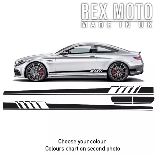 Side Stripe For AMG C63 Edition 1 Decals Stickers Mercedes Benz C Class W205 204