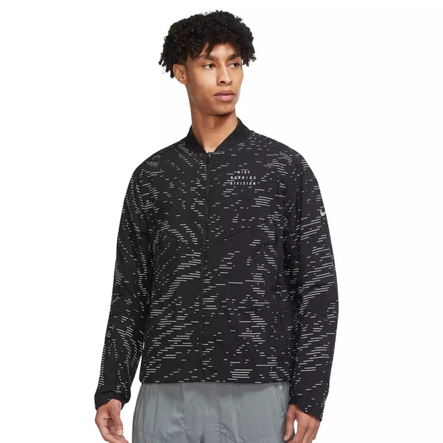 NikeTherma-FIT Repel Run Division Reversible Jacket - Black/Light Bone - Size XL