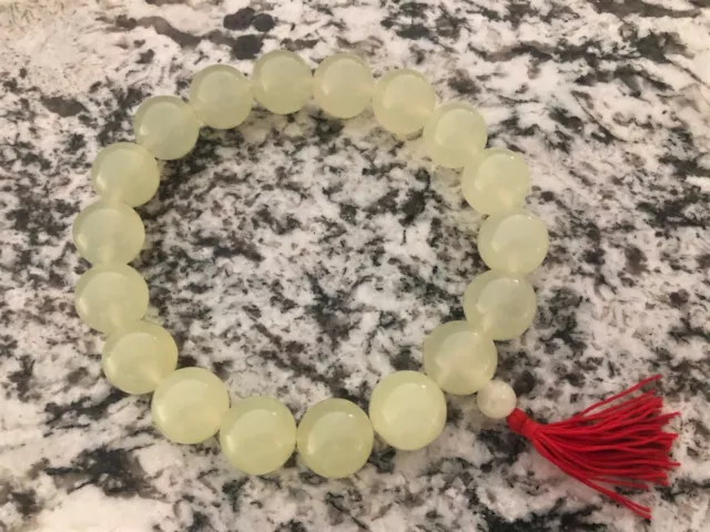 Very Fine OLD Chinese Jade Bracelet Prayer beads