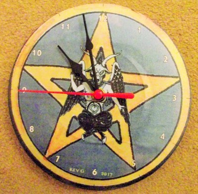 Strega Wicca Pagan Gothic Magic Spirito di Equinox Ora delle streghe Orologio da parete 
