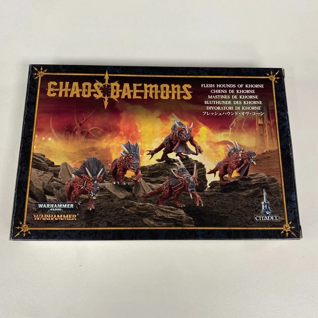 Warhammer Old World – Chaos Flesh Hound En Metal OOP – Démons De Khorne