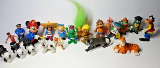 Alte Gummi Figuren Vintage Antik Sammlung Disney Snoopy Muppets Maja Bully