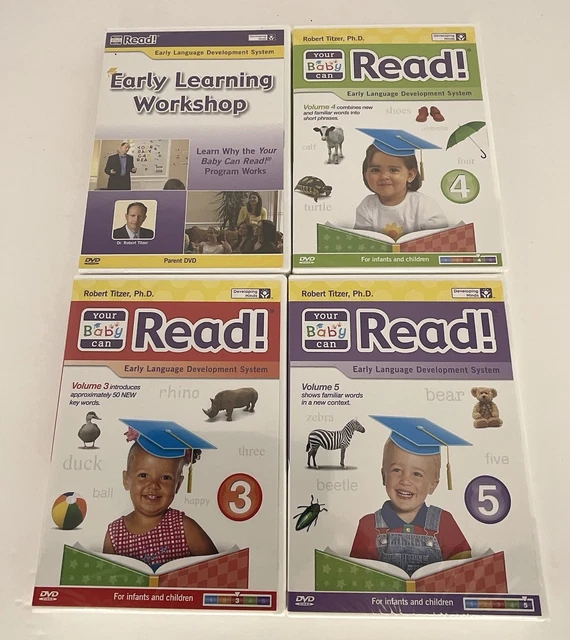 2008 Lot Of 4 Your Baby Can Read Early Language Development System DVD Lot