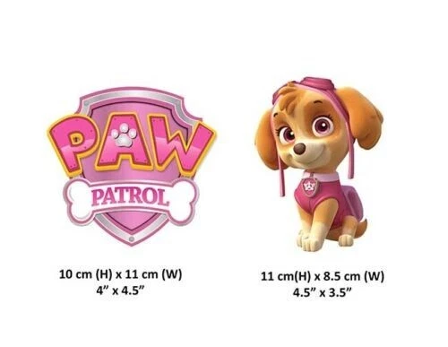 SKYE PAW PATROL Logo X2 Cake Topper Edible Icing Print Cake Decorations £4.25 - PicClick UK