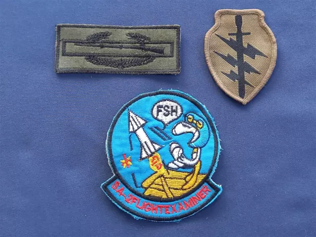 3 Us Vietnam War Cloth Badges / Patches Combat Infantry/Special Force/Usaf
