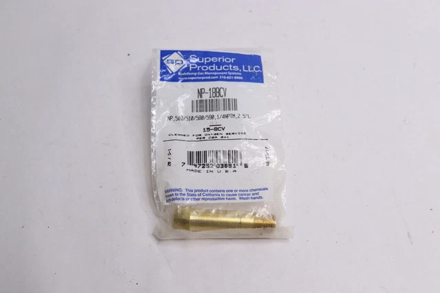 Superior Products Nipple-Check Valve 500/510/580/590 1/4NPTM x 2.5-In L NP-188CV