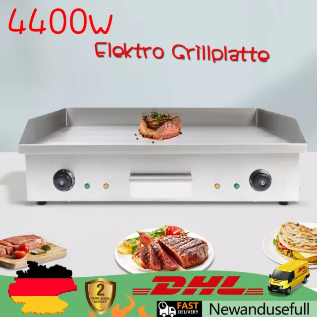 Elektro Grillplatte Glatt Grill Bratplatte Bräter Griddleplatte Bratplatte 4400w