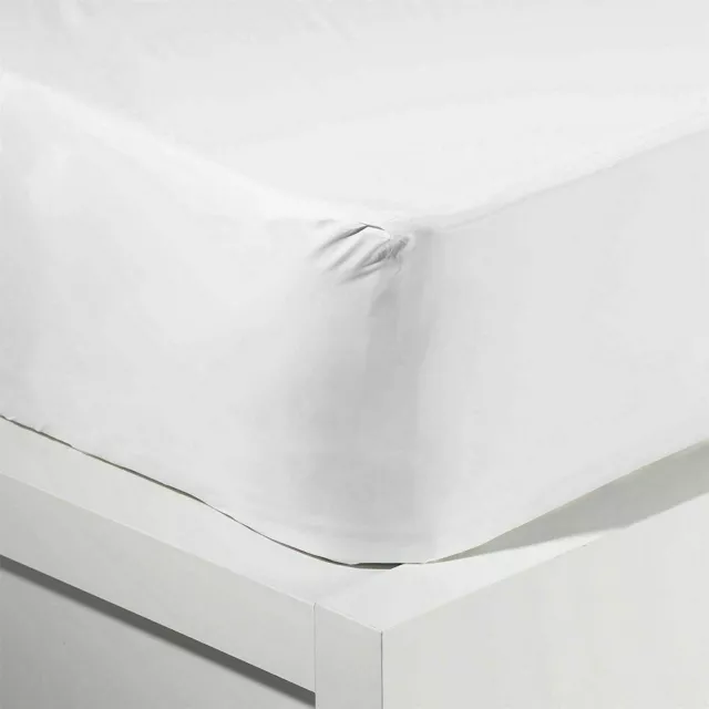 New Waterproof Mattress Protector Cover Fitted Sheet Bed Cover Vinyl Plastic UK