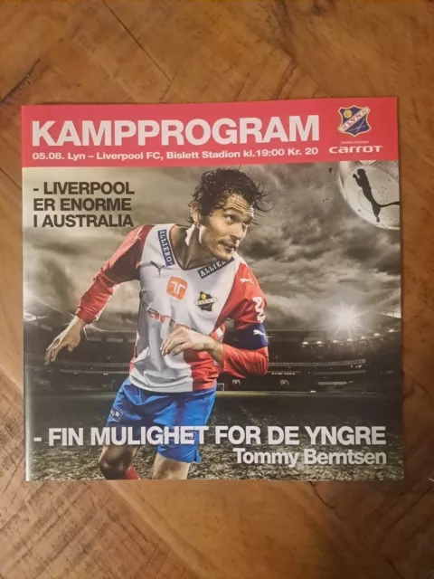 FC Lyn (Norway) v Liverpool Friendly 5th August 2009 16-page Programme
