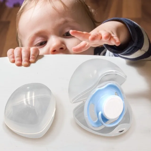 3x Baby Soother Pacifier Dummy Storage Case Box Cover Holder Container Protable