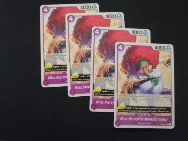 ONE PIECE CARD GAME OP04-067 C Miss Merry Christmas (Drophy)