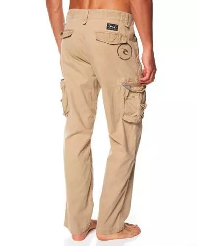 Rip Curl Mens 34 TRAIL CARGO PANT Trousers Cotton Pants - CPA4AC Khaki