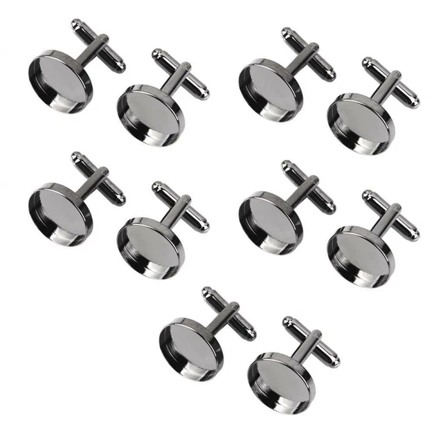 10 x 16 mm Runde Leer Einstellungen Basispad Zum Selbermachen Handwerk Fundstücke Manschettenknöpfe Charm.