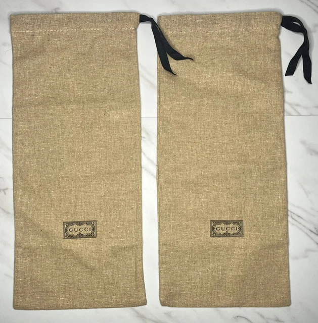 Gucci Shoe Dust Bag Travel Pair Bags 16in x 7in Authentic Lot Of 2