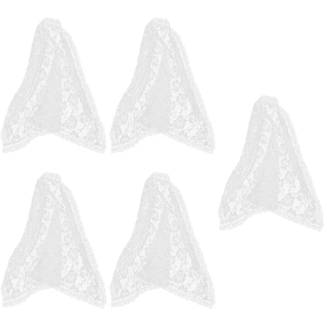 5x Veils Lace Veil Head Covering Lace Mantillas for Church Women