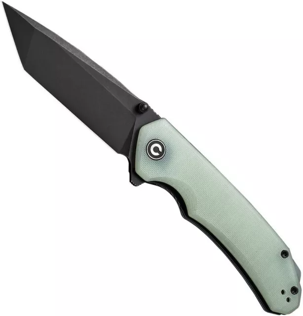 CIVIVI Brazen Folding Knife C2023E Black Stonewash D2 Steel Blade Natural G-10