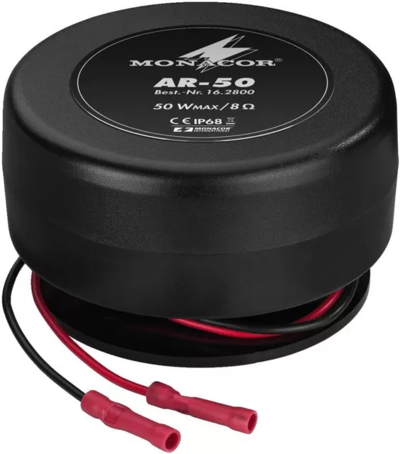 Monacor AR-50 Weatherproof Robust Exciter Resonator for music & voice reproduct